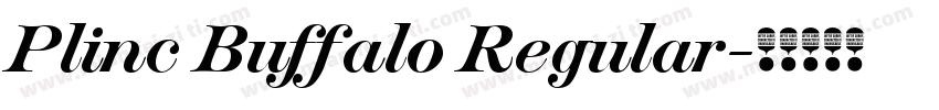 Plinc Buffalo Regular字体转换